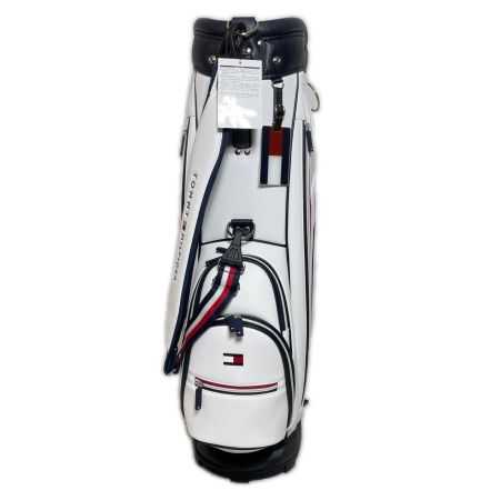  TOMMY HILFIGER トミーヒルフィガー キャディバッグ フラッグロゴ ホワイト 9.0型 5分割 3.8kg THMG5SC4