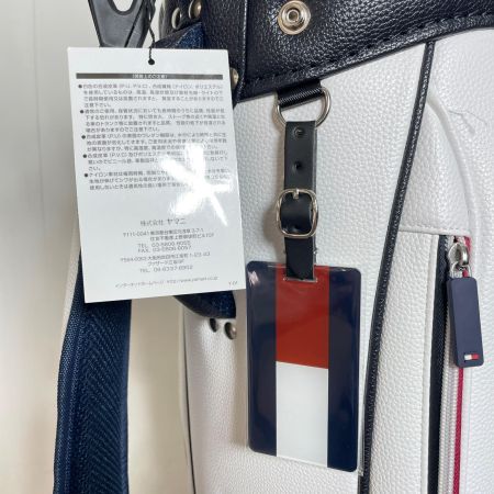  TOMMY HILFIGER トミーヒルフィガー キャディバッグ フラッグロゴ ホワイト 9.0型 5分割 3.8kg THMG5SC4