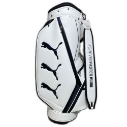 ◎◎ PUMA プーマ ベーシック キャディバッグ 9.5型 47インチ対応 3.0kg 5分割 090886-02 ホワイト Aランク