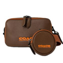 ◎◎ COACH コーチ チャータースリム クロスボディ ショルダーバッグ C6290 ブラウン 布袋付 Aランク