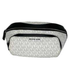  MICHAEL KORS マイケルコース COOPER UTILITY BELT BAG ユーティリティ ベルトバッグ ウエストポーチ 37U1LCOY9B ホワイト 布袋付 Bランク