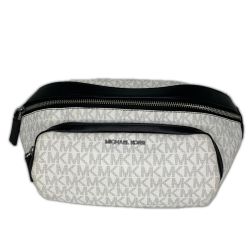 ◎◎ MICHAEL KORS マイケルコース COOPER UTILITY BELT BAG ユーティリティ ベルトバッグ ウエストポーチ 37U1LCOY9B ホワイト 布袋付 Bランク