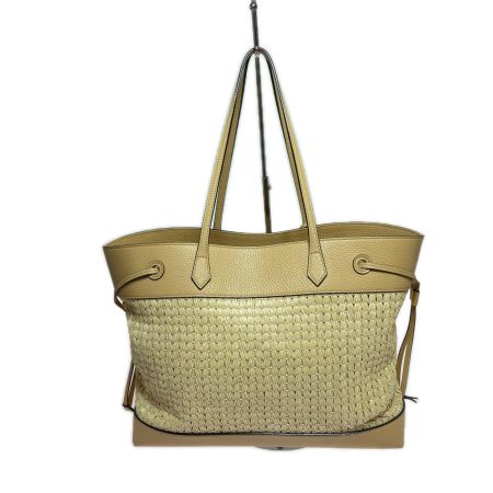 JIMMY CHOO ジミーチュウ カゴバッグ　ラフィアトートバッグ ベージュ