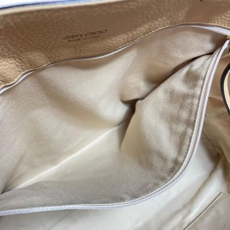 JIMMY CHOO ジミーチュウ カゴバッグ　ラフィアトートバッグ ベージュ