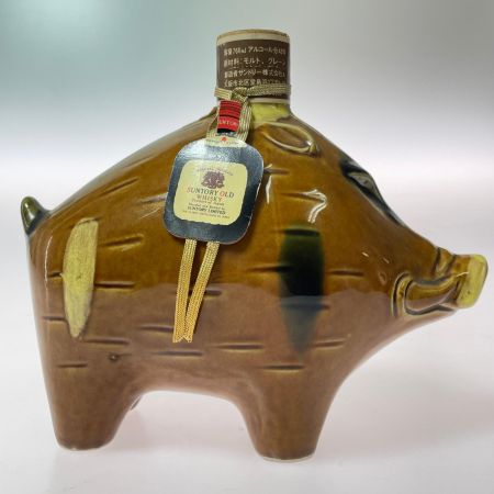【北海道内限定発送】 OLD サントリーオールド 干支 イノシシ 陶器ボトル 760ml 43% 箱無 未開栓
