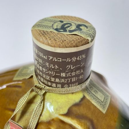 【北海道内限定発送】 OLD サントリーオールド 干支 イノシシ 陶器ボトル 760ml 43% 箱無 未開栓