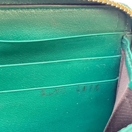  GUCCI グッチ ラウンドファスナー財布 GGマーモント パイソン  456117 グリーン 外箱・袋付き