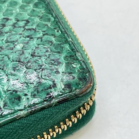  GUCCI グッチ ラウンドファスナー財布 GGマーモント パイソン  456117 グリーン 外箱・袋付き
