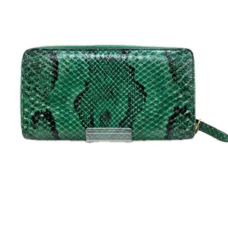  GUCCI グッチ ラウンドファスナー財布 GGマーモント パイソン  456117 グリーン 外箱・袋付き