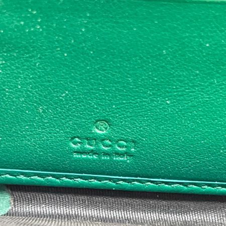  GUCCI グッチ ラウンドファスナー財布 GGマーモント パイソン  456117 グリーン 外箱・袋付き