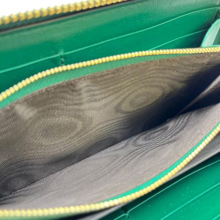  GUCCI グッチ ラウンドファスナー財布 GGマーモント パイソン  456117 グリーン 外箱・袋付き