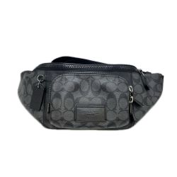 ◎◎ COACH コーチ ボディーバッグ　シグネチャー C3765 ブラック Bランク