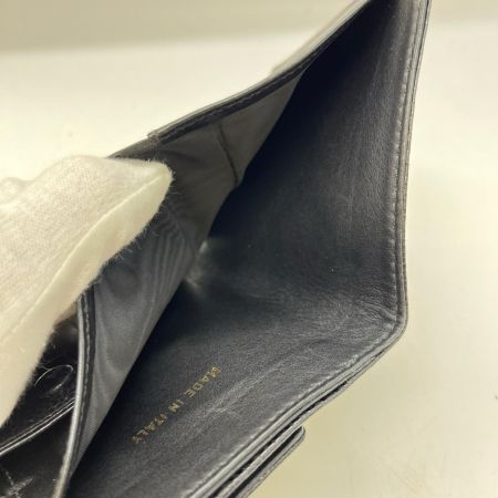  CHANEL シャネル Wホック財布　 ココマーク  ブラック