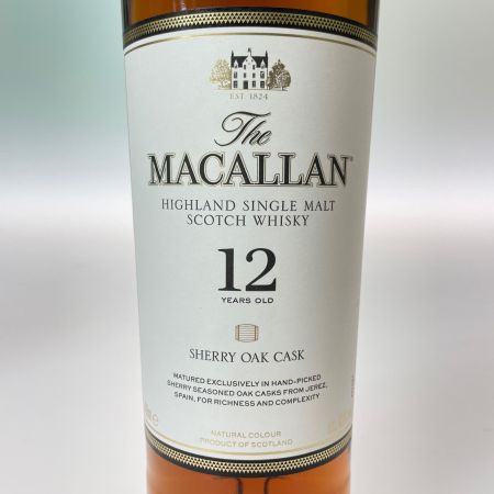  The MACALLAN マッカラン 12年 シェリーオークカスク スコッチ ウイスキー 700ml 40% 箱付 未開栓