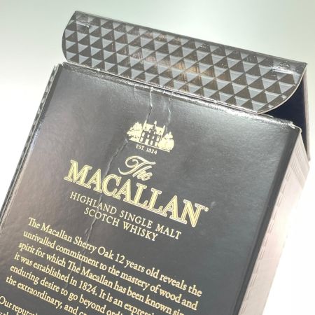  The MACALLAN マッカラン 12年 シェリーオークカスク スコッチ ウイスキー 700ml 40% 箱付 未開栓