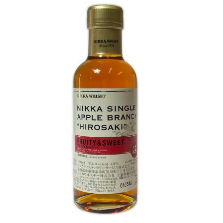 【北海道内限定発送】 NIKKA WHISKY ニッカウイスキー シングルアップルブランデー 弘前12年 フルーティ&スイート 40° 180ml 箱付 未開栓