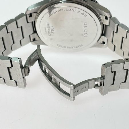  GUCCI グッチ G-TIMELESS ダイバー メンズ クォーツ 腕時計 ベゼル割れ有 現状渡し 126.2