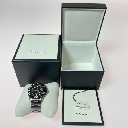  GUCCI グッチ G-TIMELESS ダイバー メンズ クォーツ 腕時計 ベゼル割れ有 現状渡し 126.2