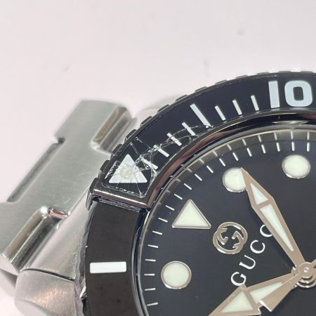  GUCCI グッチ G-TIMELESS ダイバー メンズ クォーツ 腕時計 ベゼル割れ有 現状渡し 126.2