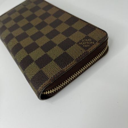  LOUIS VUITTON ルイヴィトン ダミエ ジッピーウォレット 長財布 N60015 ブラウン 角スレ・変色有