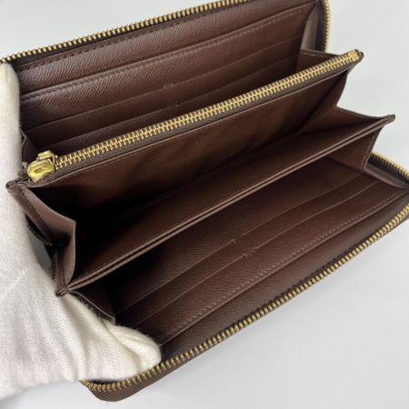  LOUIS VUITTON ルイヴィトン ダミエ ジッピーウォレット 長財布 N60015 ブラウン 角スレ・変色有