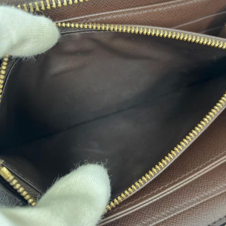  LOUIS VUITTON ルイヴィトン ダミエ ジッピーウォレット 長財布 N60015 ブラウン 角スレ・変色有