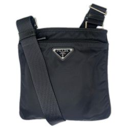 ◎◎ PRADA プラダ ショルダーバッグ 斜め掛けカバン ナイロン レディース ブラック Bランク
