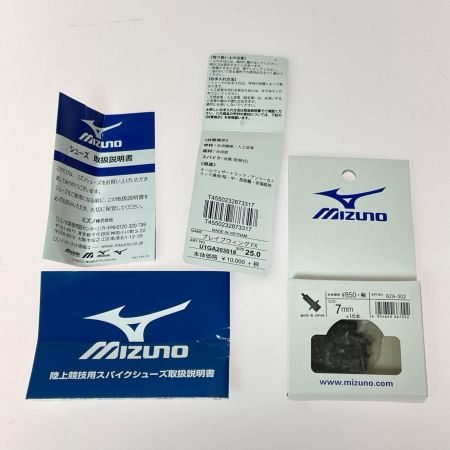 MIZUNO ミズノ ブレイブウィングFX 陸上スパイク オールラウンド 25.0cm 7mm2段ピン付属
