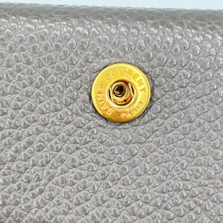 SAINT LAURENT Paris YSLライン オリガミ タイニーウォレット 3つ折り財布 TGN669959 グレー