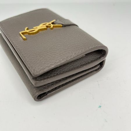 SAINT LAURENT Paris YSLライン オリガミ タイニーウォレット 3つ折り財布 TGN669959 グレー
