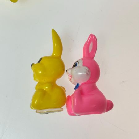 レトロ サトちゃん ピョンちゃん　ストラップ　キーホルダー　セット  キズ　汚れ　色褪せあり