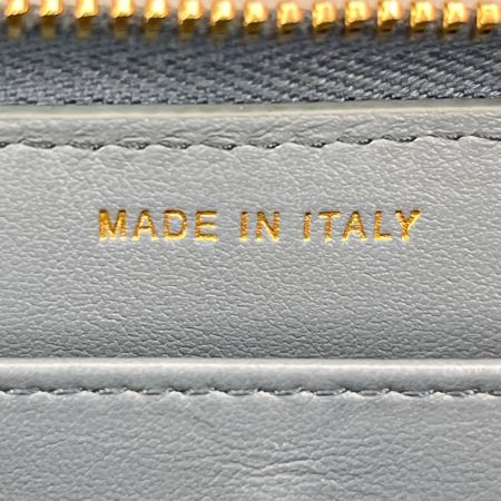 CHANEL シャネル ドーヴィル ストライプ ラウンドファスナー財布 AB1976 ターコイズグリーン ギャランティカード・箱付