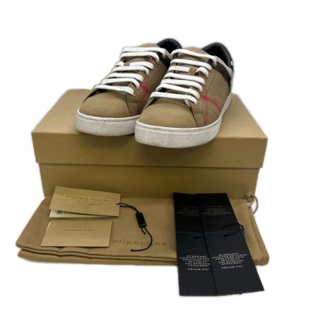 BURBERRY LONDON バーバリーロンドン  チェック　スニーカー　箱付き　底裏汚れ　かかと減り有　使用感有