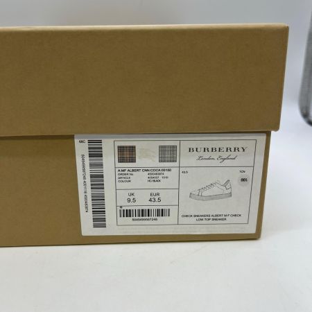 BURBERRY LONDON バーバリーロンドン  チェック　スニーカー　箱付き　底裏汚れ　かかと減り有　使用感有