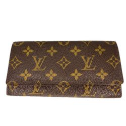 LOUIS VUITTON ルイヴィトン モノグラム ポルトサークルバイフォールド 長財布 M61820 ブラウン Bランク