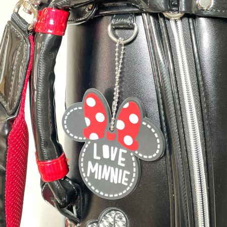 ディズニー ミニーマウス キャディバッグ キャスター付き 8.5型 4.5kg ブラックxレッド