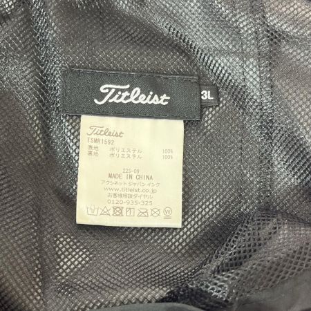 Titleist タイトリスト レインウェア TSMR1592　サイズ３Ｌ　保存袋付き ブラック