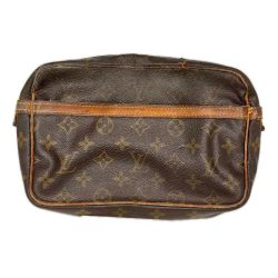 LOUIS VUITTON ルイヴィトン モノグラム コンピエーニュ23 セカンドバッグ M51847 ブラウン ジャンク品 Dランク