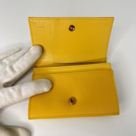 PRADA プラダ カードケース 名刺入れ 箱付 M504 イエロー