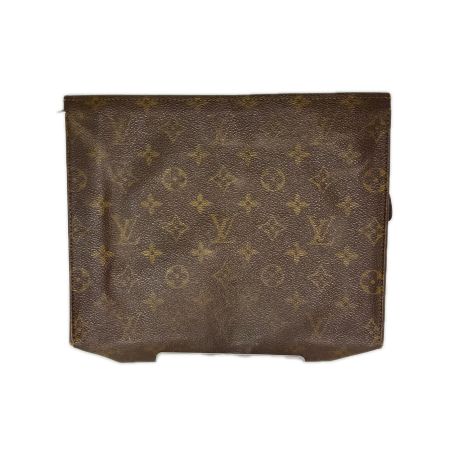 LOUIS VUITTON ルイヴィトン モノグラム ポッシュ・トワレット セカンドバッグ M47542 ブラウン ファスナー部分破損有