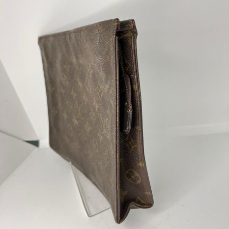 LOUIS VUITTON ルイヴィトン モノグラム ポッシュ・トワレット セカンドバッグ M47542 ブラウン ファスナー部分破損有