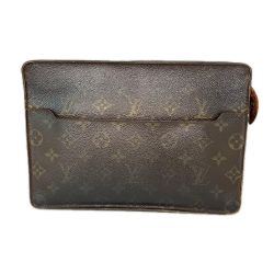 LOUIS VUITTON ルイヴィトン モノグラム ポシェットオム セカンドバッグ M51795 ブラウン Cランク