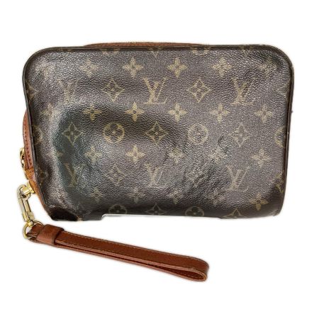 LOUIS VUITTON ルイヴィトン モノグラム オルセー セカンドバッグ M51790 ブラウン 剥がれ有