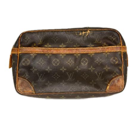 LOUIS VUITTON ルイヴィトン モノグラム コンピエーニュ セカンドバッグ M51845 ブラウン ジャンク品 ファスナー破損