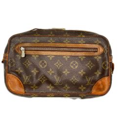 LOUIS VUITTON ルイヴィトン モノグラム マルリードラゴンヌGM セカンドバッグ M51825 ブラウン ファスナー破損有 ジャンク品 Dランク