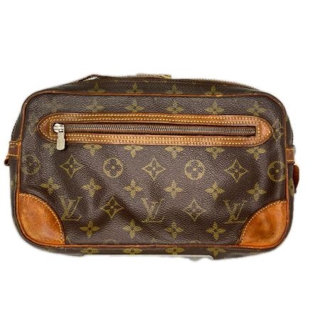 LOUIS VUITTON ルイヴィトン モノグラム マルリードラゴンヌGM セカンドバッグ M51825 ブラウン ファスナー破損有 ジャンク品