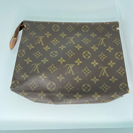 LOUIS VUITTON ルイヴィトン モノグラム ポッシュ・トワレット 26 コスメポーチ M47542 ブラウン ジャンク品