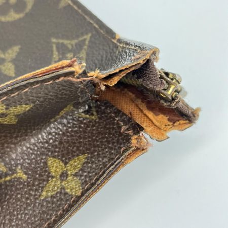 LOUIS VUITTON ルイヴィトン モノグラム ポッシュ・トワレット 26 コスメポーチ M47542 ブラウン ジャンク品