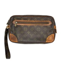 LOUIS VUITTON ルイヴィトン モノグラム マルリードラゴンヌGM セカンドバッグ M51825 ブラウン ベタつき有 Cランク