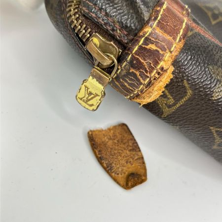 LOUIS VUITTON ルイヴィトン モノグラム コンピエーニュ セカンドバッグ M51845 ブラウン サイドタブ破れ